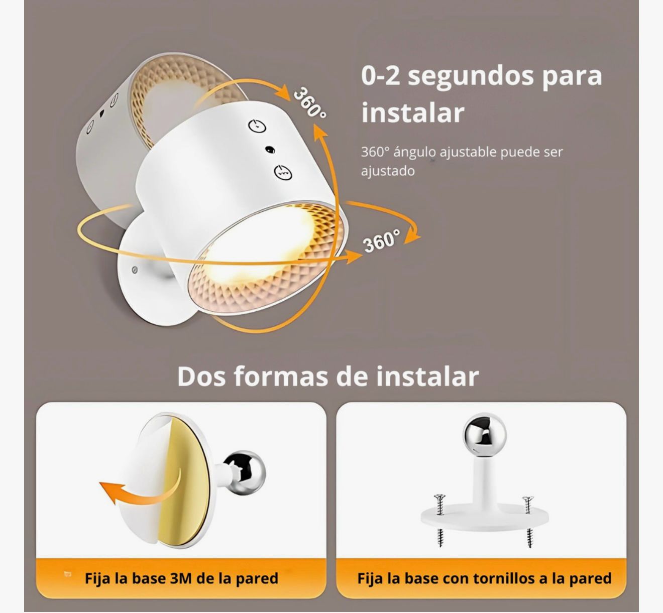 Luminex 360™ – Lámpara de Pared Magnética