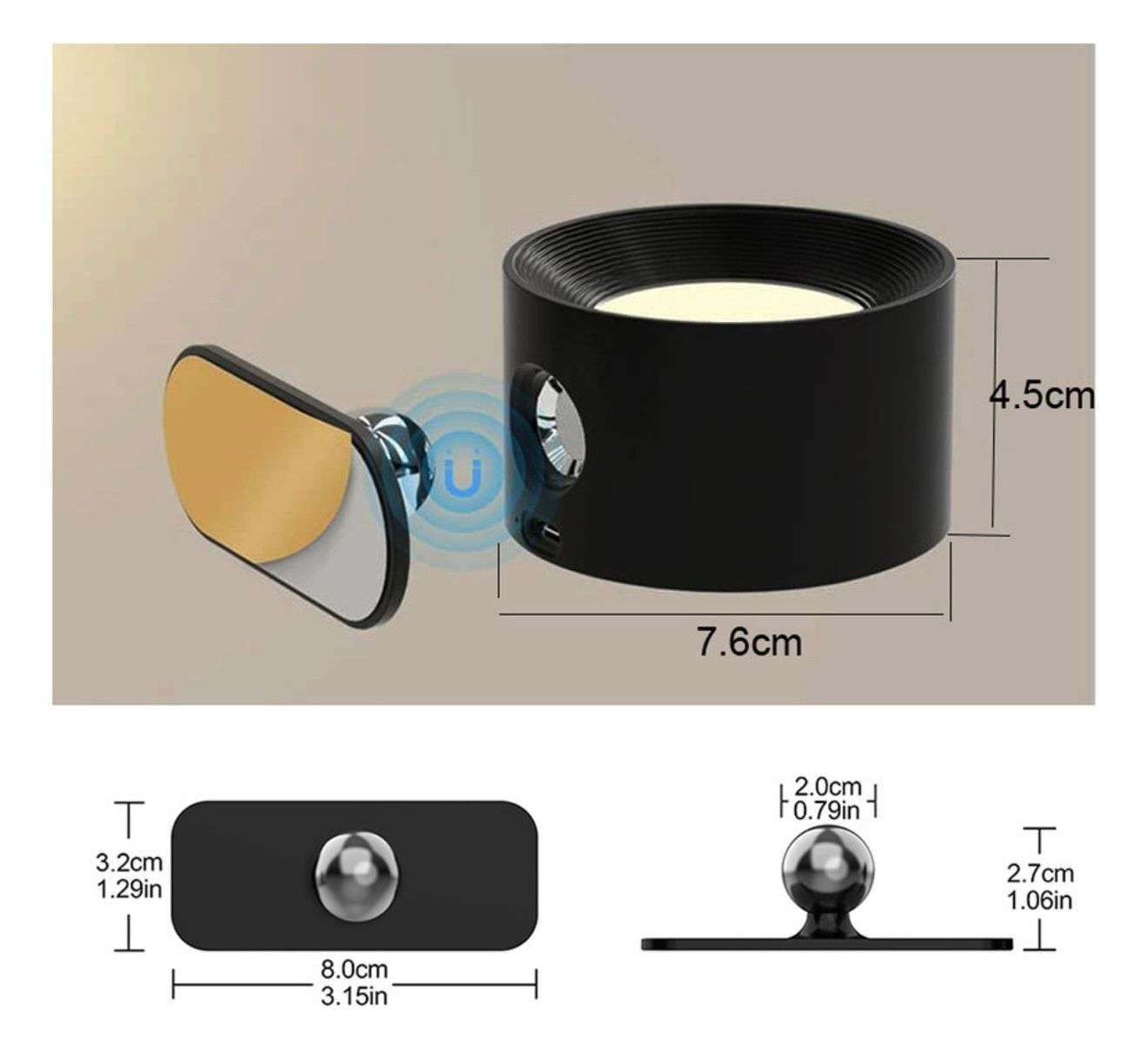Luminex 360™ – Lámpara de Pared Magnética