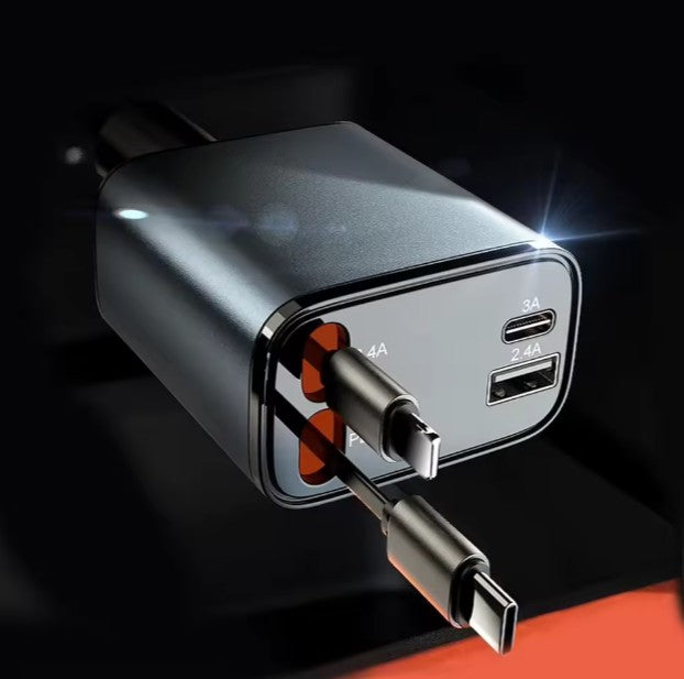 Cargador Retráctil 4 En 1 Carga rápida