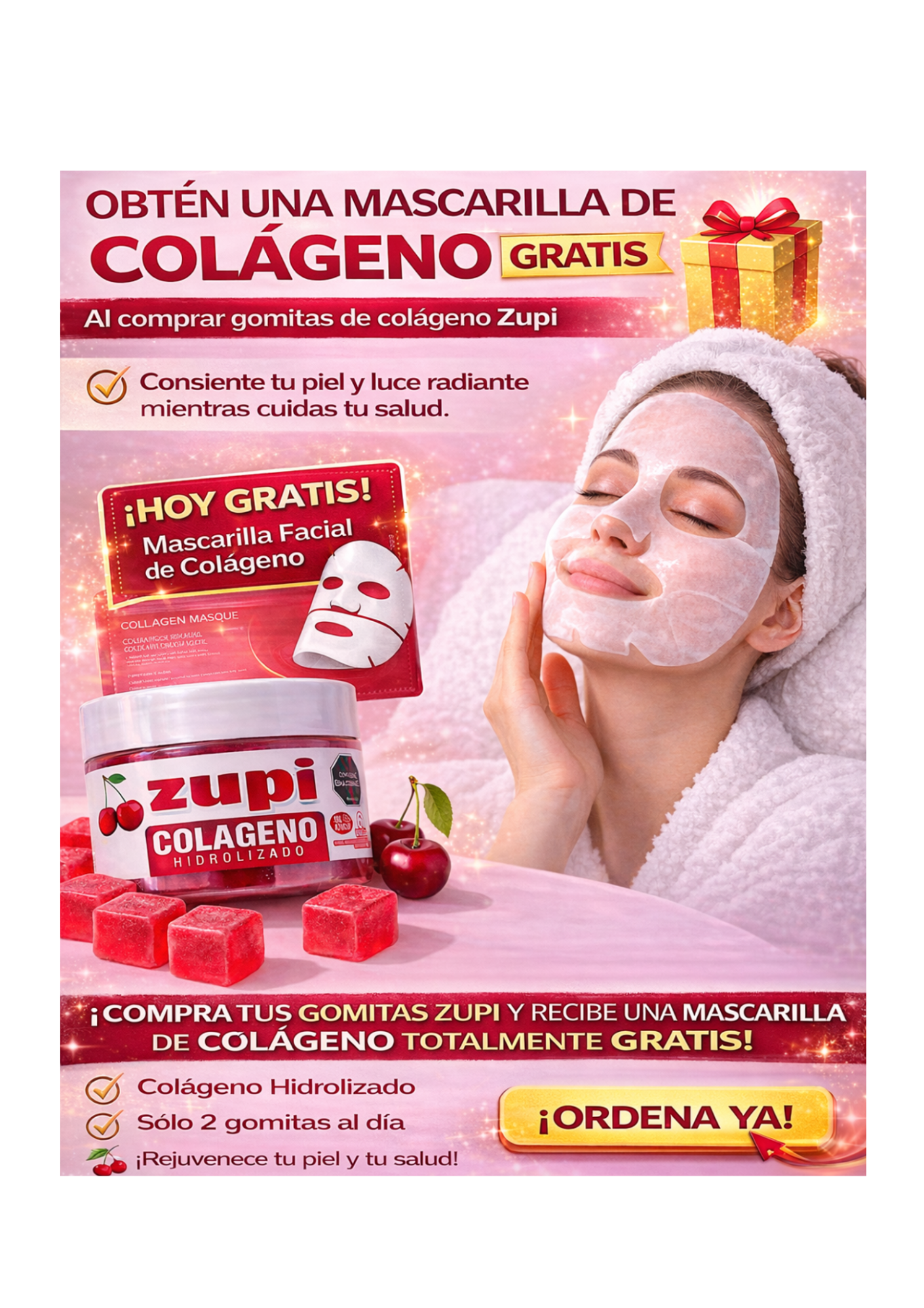 Gomas de Colageno Hidrolizado + Mascarilla