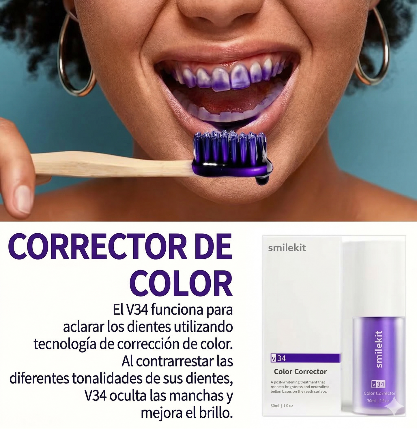 Hismile V34 Corrector Dental Violeta