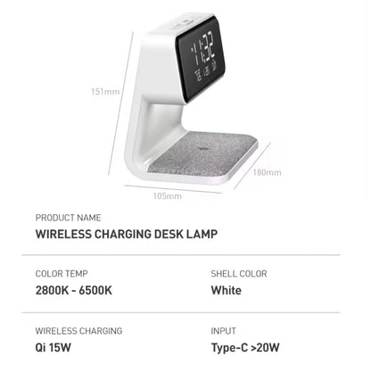 Reloj Cargador Inalámbrico Con Luz Nocturna PowerTime 3 en 1