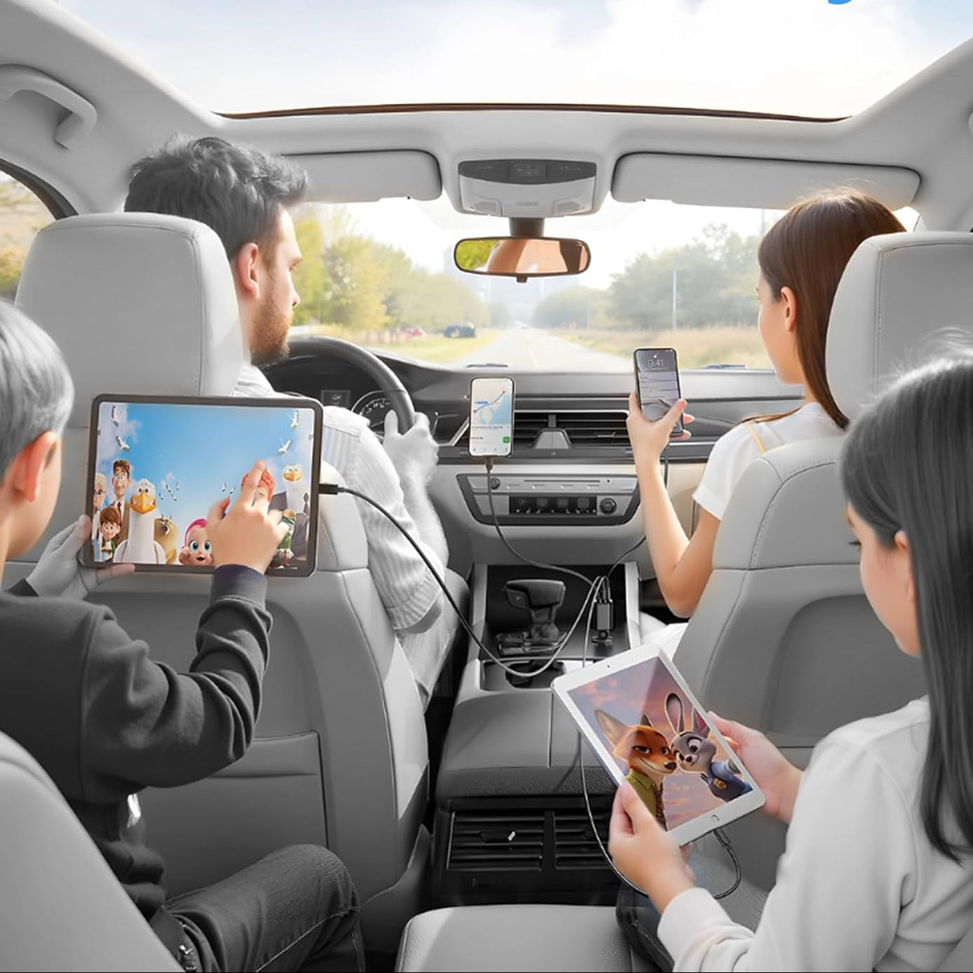 Cargador Retráctil 4 En 1 Carga rápida