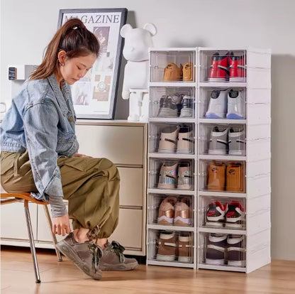Zapatero Acrilico Plegable De 6 Niveles